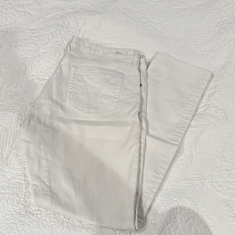 Kut from the Kloth Reese Ankle Straight Leg White Jeans